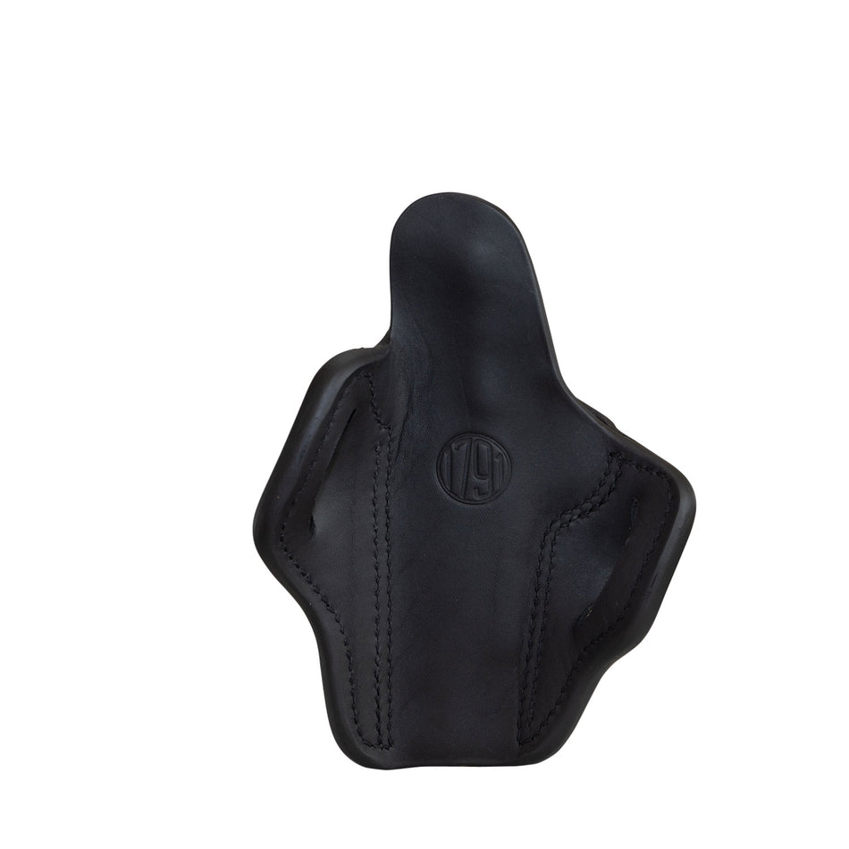 1791 Gunleather OWB BH1 Optic Ready Stealth Black Leather Belt Slide Holster for 1911 5" Barrel, Right Hand