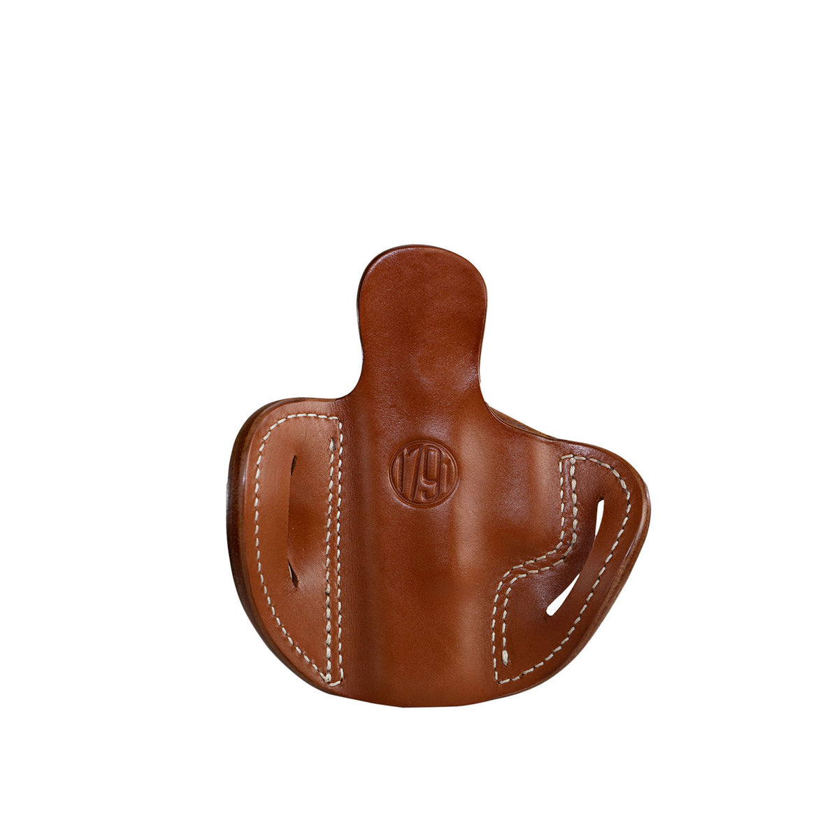 1791 Gunleather OWB BH2.1 Optic Ready Classic Brown Leather Belt Slide Holster for Glock 17/Springfield XD/S&W Shield, Right Hand