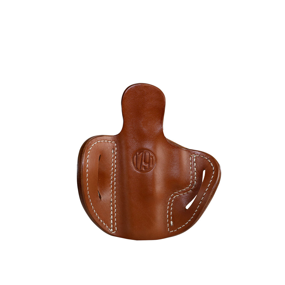 1791 Gunleather OWB BH2.1 Optic Ready Classic Brown Leather Belt Slide Holster for Glock 17/Springfield XD/S&W Shield, Right Hand