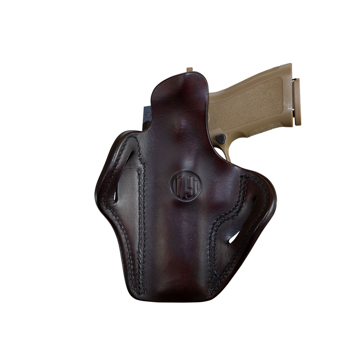 1791 Gunleather BH2.4 Signature Brown Leather Optic Ready OWB Belt Slide – Right Hand, Fits PPQ / P320 / XD-M