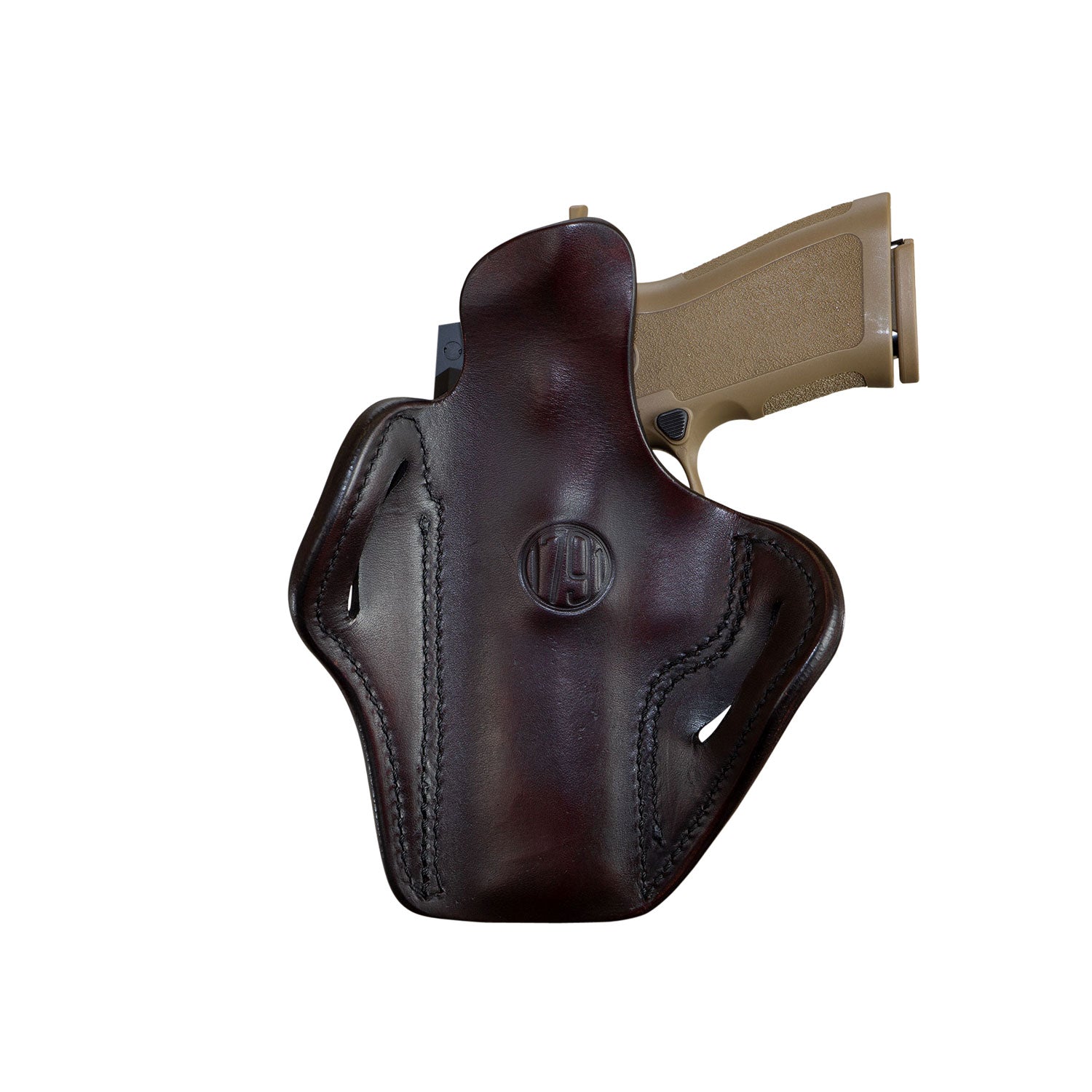 1791 Gunleather BH2.4 Signature Brown Leather Optic Ready OWB Belt Slide – Right Hand, Fits PPQ / P320 / XD-M