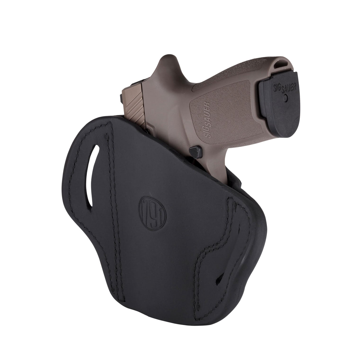 1791 Gunleather BH2.4S Stealth Black Leather Optic Ready OWB Holster – Right Hand, FN 509 / HK VP9SK