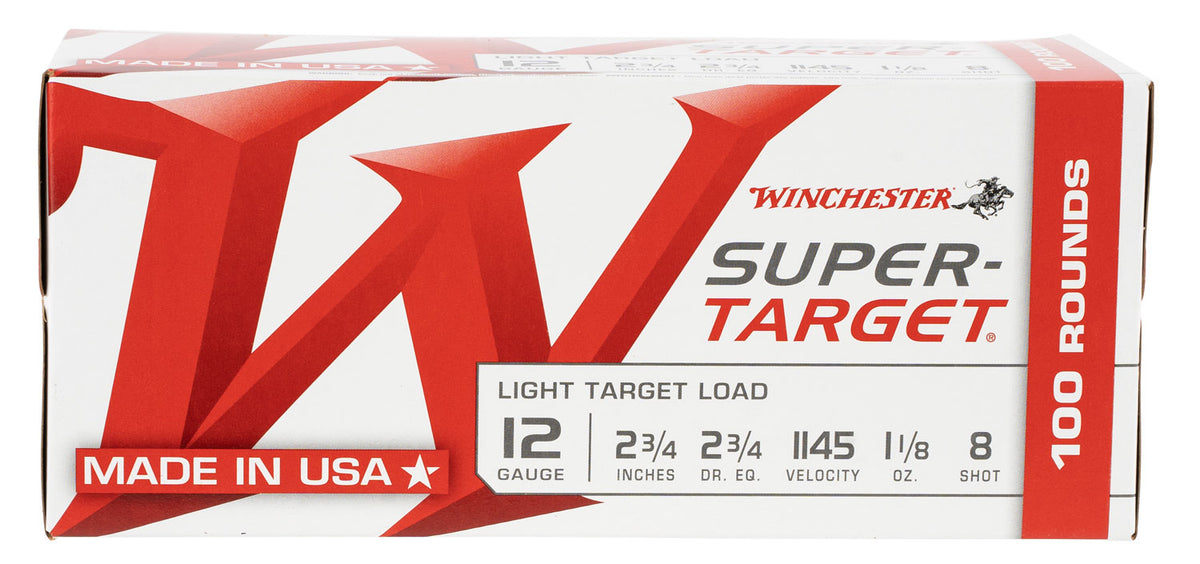 Winchester TRGT128VP Super-Target Light Target 12 Gauge 2.75" 1-1/8oz 8 Shot 1145 fps 020892024564