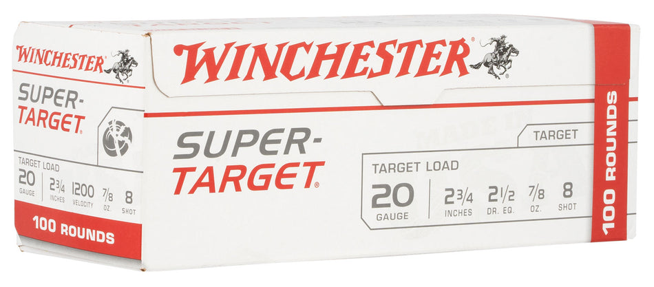Winchester 20 Gauge Shotgun Ammo Super-Target Value Pack 2.75 in 7/8 oz #8