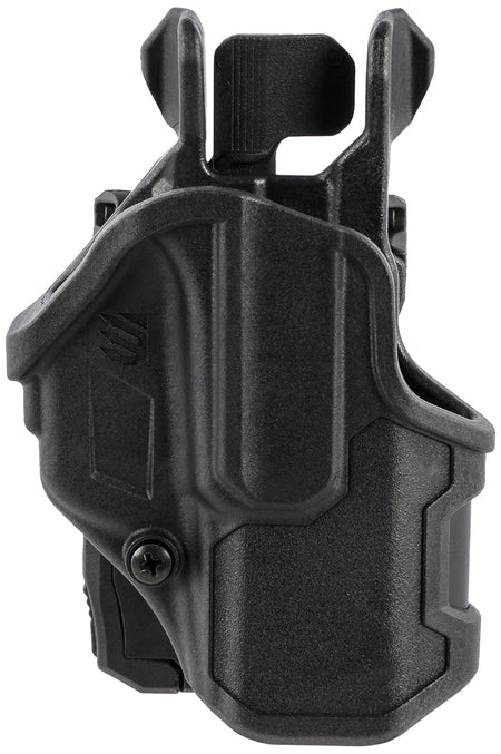 Blackhawk 410776BKR T-Series L2C Right Hand OWB Black Polymer Belt Slide Holster for Glock 48