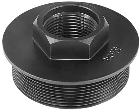 YHM 214536 HUB 1/2"-36 Direct Thread Suppressor Adapter, 17-4 Stainless Steel Black Melonite