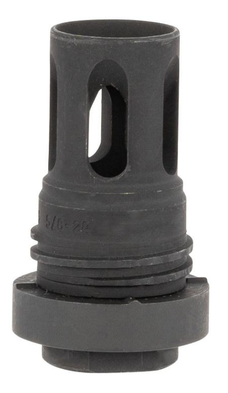 YHM 431524A Mini Quick-Detach Flash Hider Steel Black Phosphate 5/8"-24 tpi 5.56 NATO AR-Platform