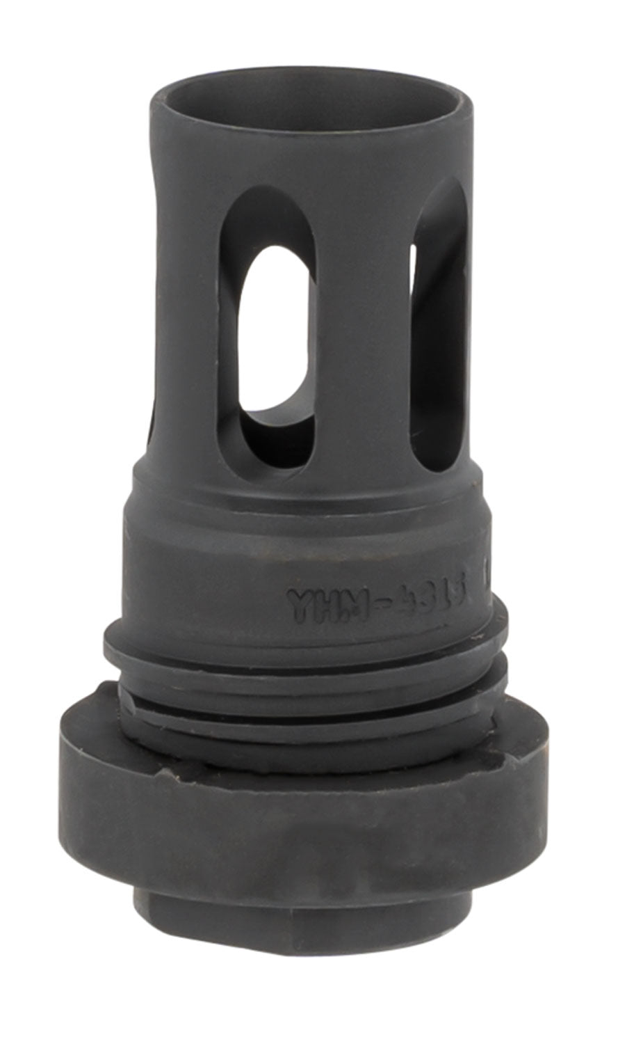 YHM 431536A Mini Quick-Detach Flash Hider Steel Black Phosphate 1/2"-36 tpi 5.56 NATO AR-Platform