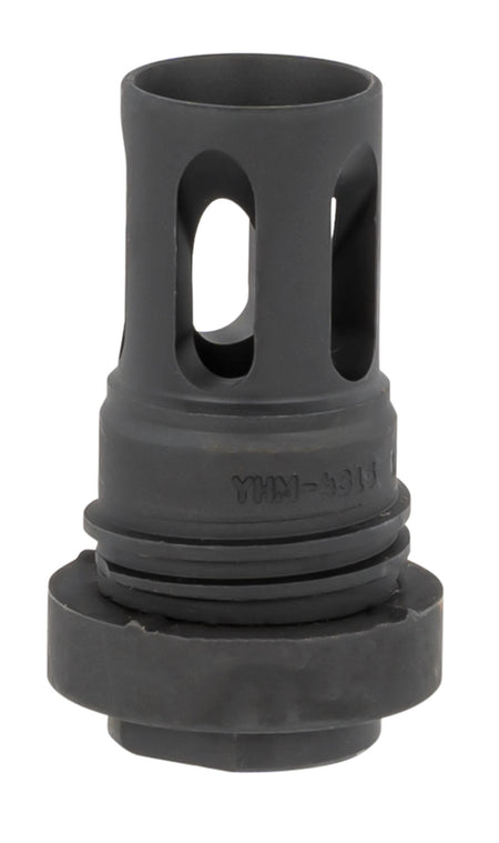 YHM 431536A Mini Quick-Detach Flash Hider Steel Black Phosphate 1/2"-36 tpi 5.56 NATO AR-Platform