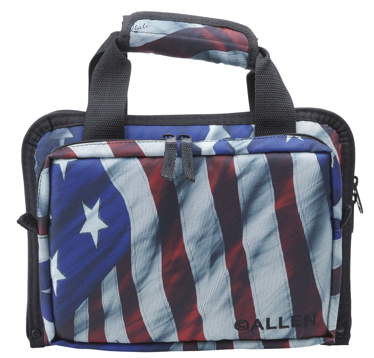 Allen Victory Duplex Double Handgun Case Stars and Stripes Black Endura with Magazine Organization