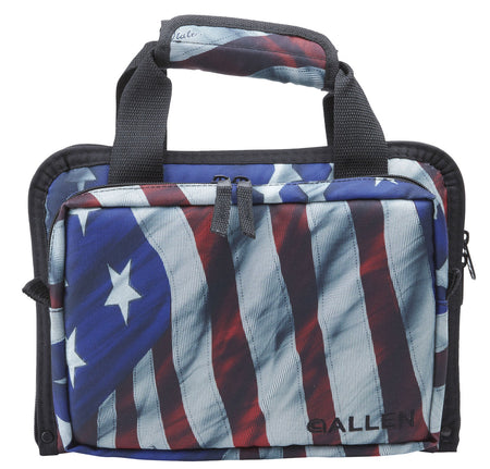 Allen Victory Duplex Double Handgun Case Stars and Stripes Black Endura with Magazine Organization