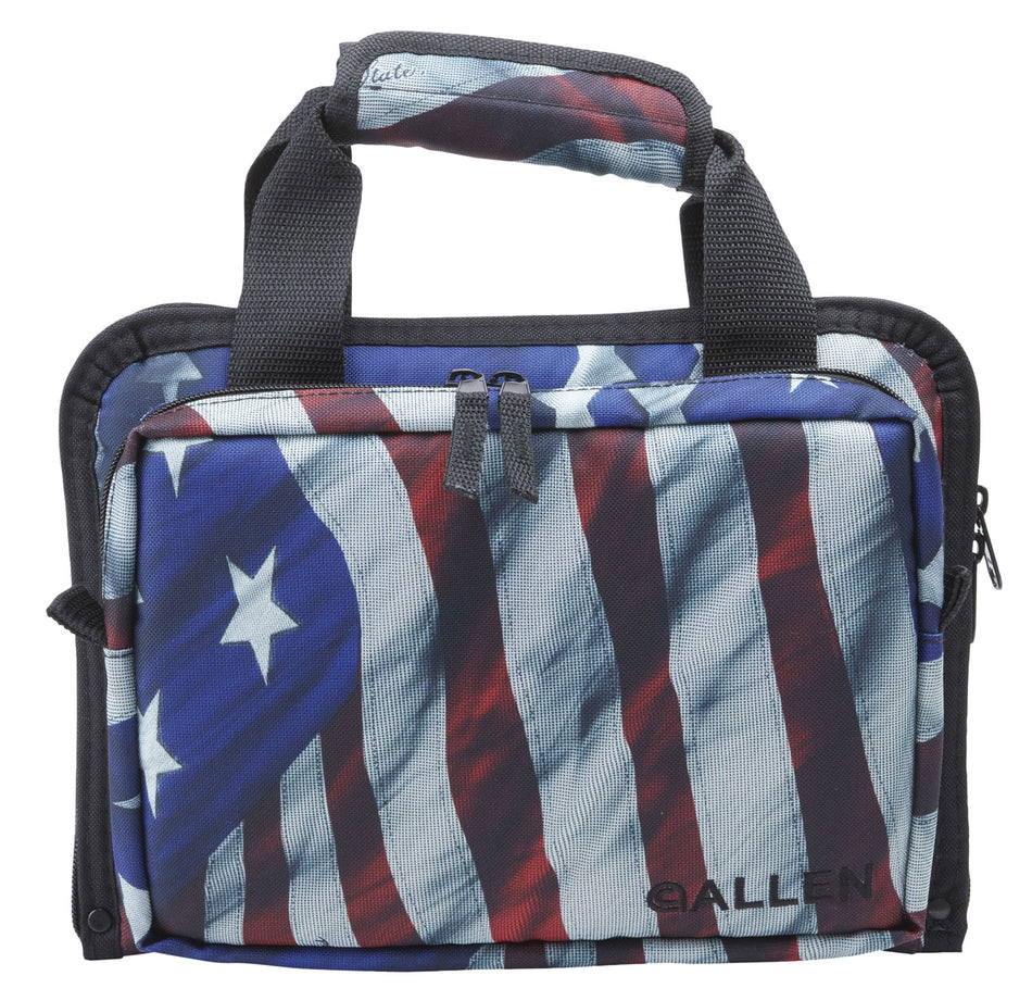 Allen Victory Duplex Double Handgun Case Stars and Stripes Black Endura with Magazine Organization