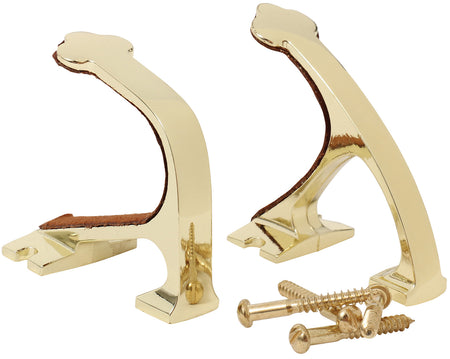 Allen 5641 Brass Plated Firearm Display Hanger Set Wall Mount