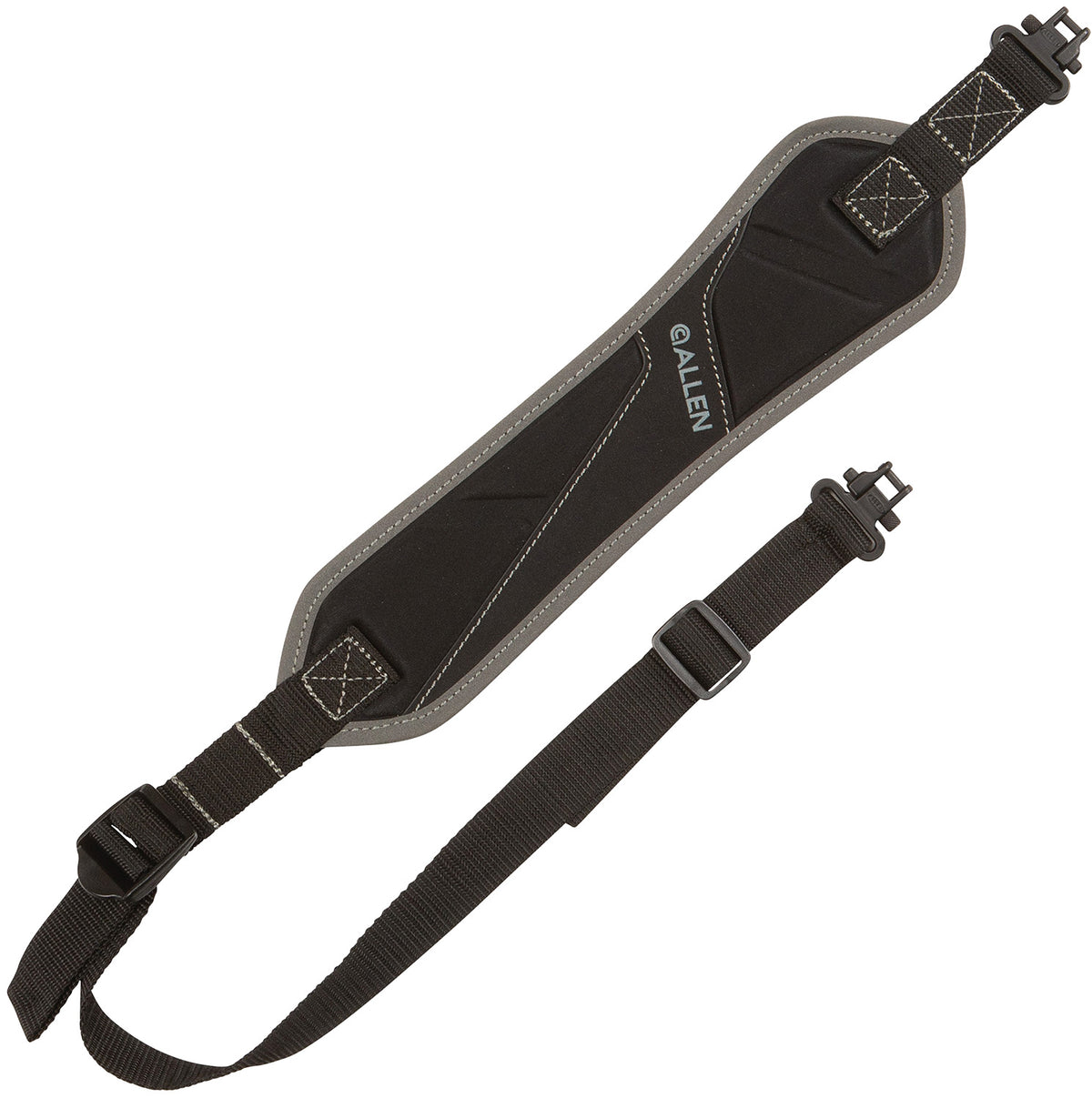 Allen 8284 Glenwood Black Nylon Webbing Rifle/Shotgun Sling Foam Padding Non-Slip Surface with Swivels