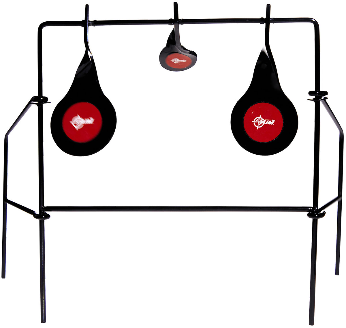 EZ-Aim 15265 Steel Triple Spinner Shooting Target with Easel Stand