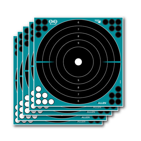 Girls With Guns 15279 Splash Self-Stick Bullseye Target Paper Bright Yellow 5-Pack