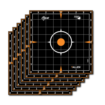 EZ-Aim 15301 8" Peel-Away Reactive Sight-In Grid Self-Adhesive Targets, 6 Per Pack