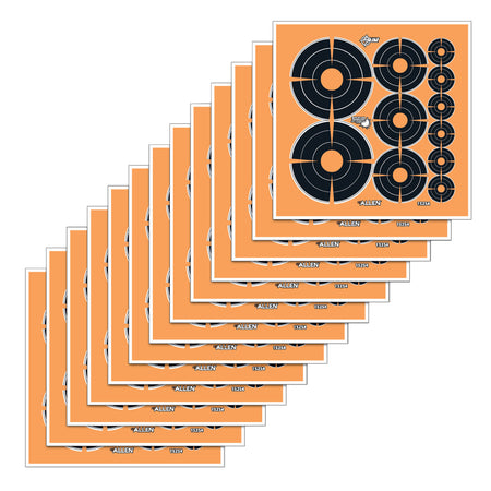 EZ-Aim 15254 Reactive Peel-Away Bullseye Variety Targets – 72x1", 36x2", 24x3", 12-Pack