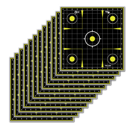 EZ-Aim 15211 Reactive Sight-In Grid Non-Adhesive Paper Targets with Splash Technology, 12 Count