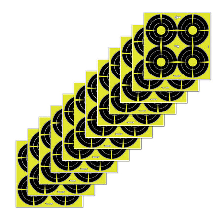 EZ-Aim 15218 12"x12" SPOT Splash Reactive Paper Hanging Target Black/Yellow 12 Pack