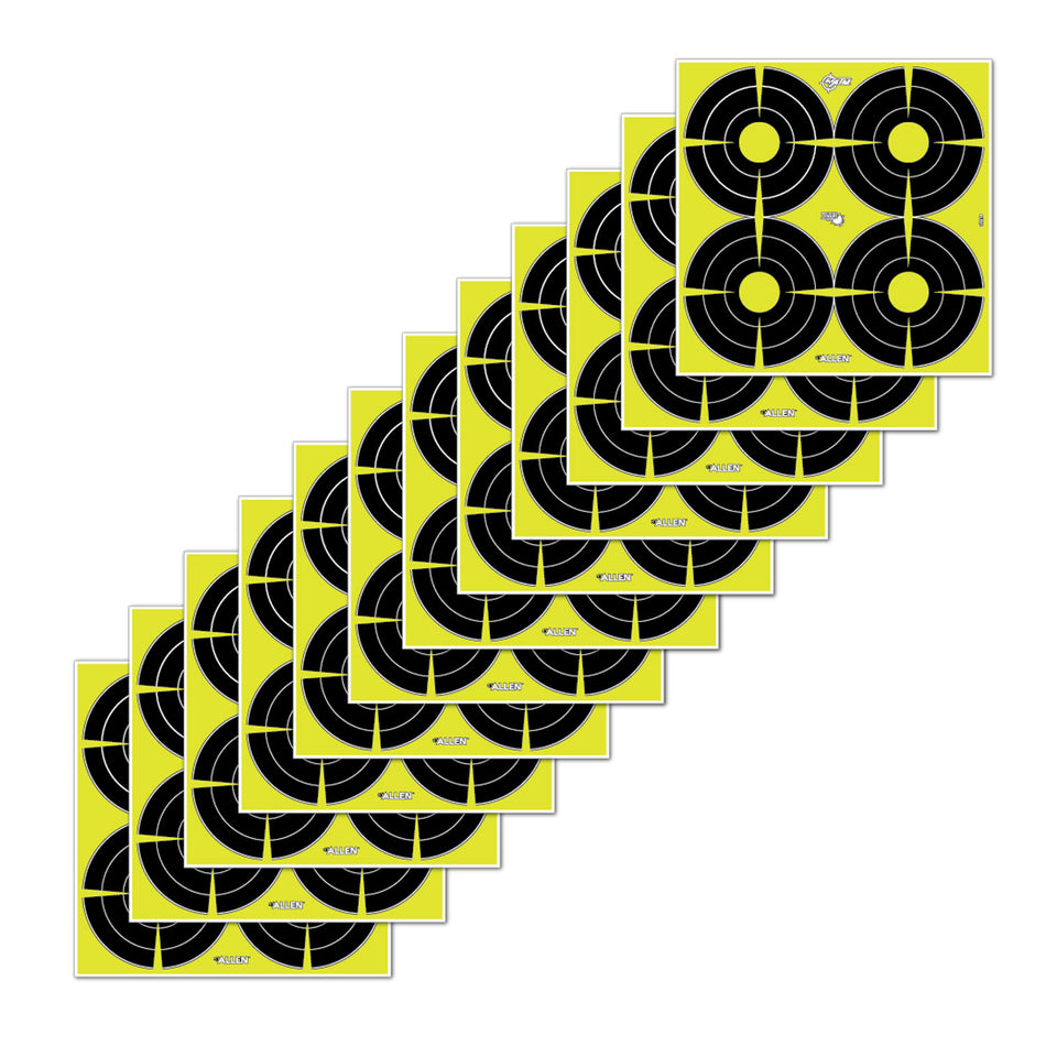 EZ-Aim 15218 12"x12" SPOT Splash Reactive Paper Hanging Target Black/Yellow 12 Pack