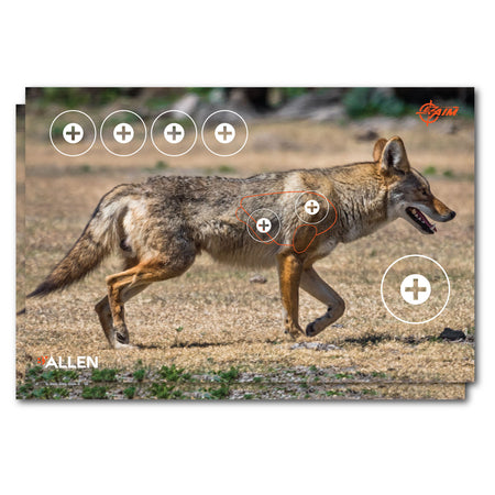 EZ-Aim 15284 Four Color Coyote Hanging Paper Shooting Target 23" x 35" 2 Pack