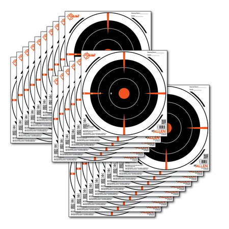 EZ-Aim 15246 Hanging Bullseye Paper Shooting Target 8" x 8" 26 Per Pack