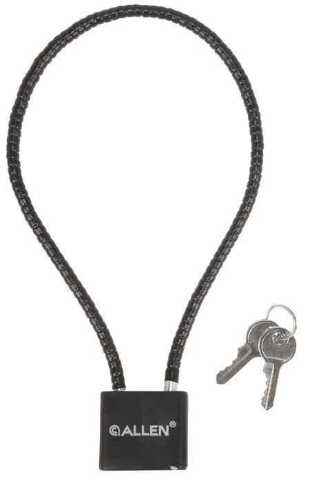 Allen Cable Gun Lock 15414 Black Stainless Steel Open-With-Key Universal Firearm Security
