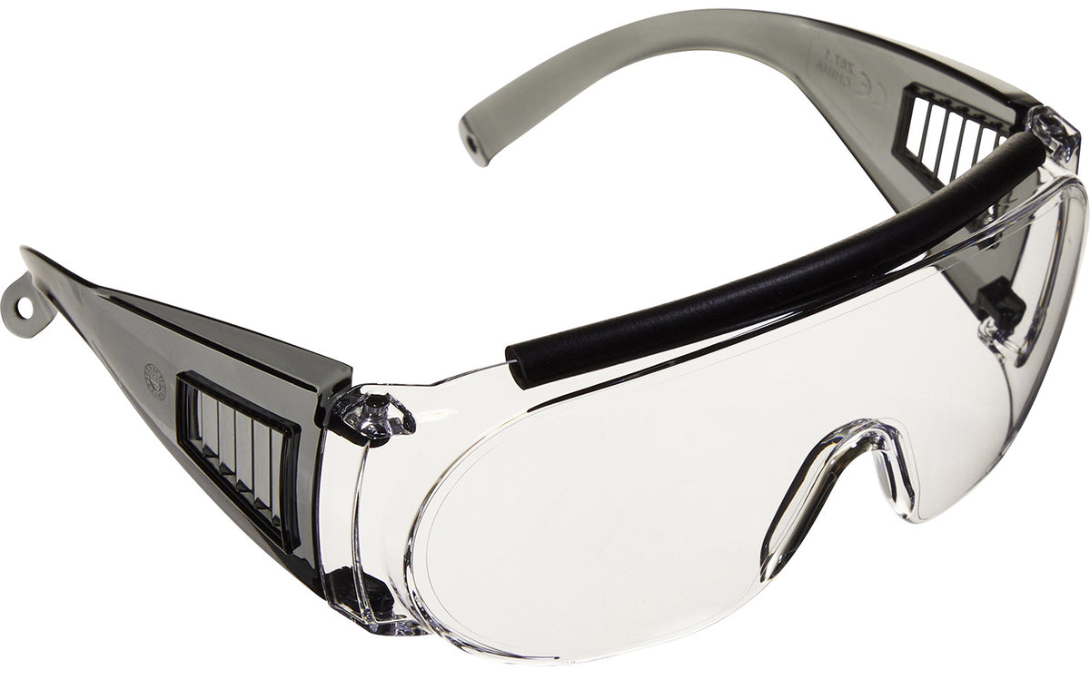 Allen Company Fit-Over Shooting Safety Glasses Clear Lens Gray Frame