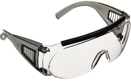 Allen Company Fit-Over Shooting Safety Glasses Clear Lens Gray Frame