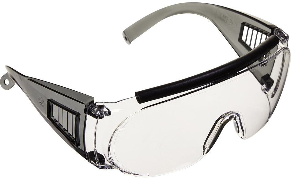 Allen Company Fit-Over Shooting Safety Glasses Clear Lens Gray Frame