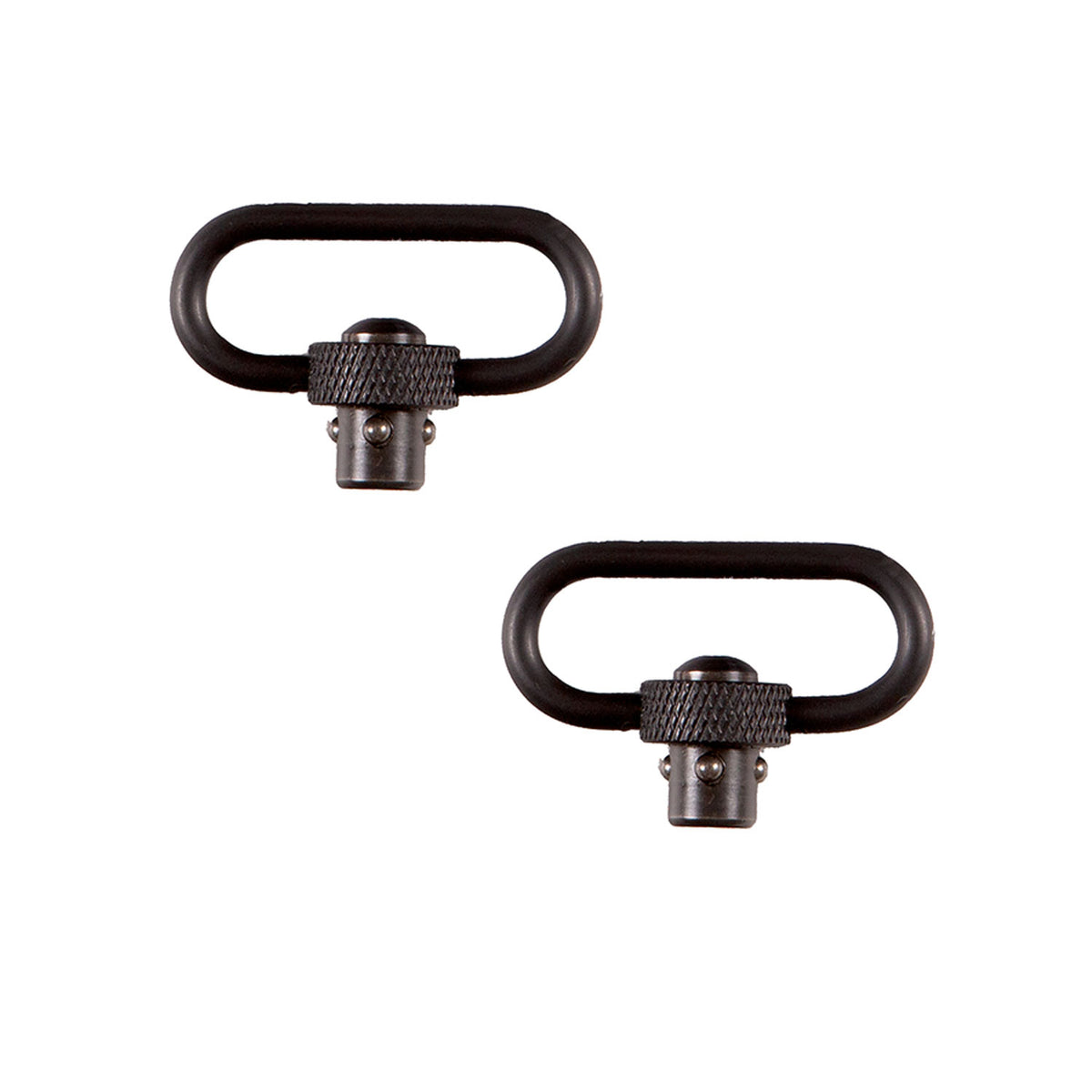 Allen 14516 1.25" Black Steel Push Button Quick Detach Sling Swivel Set