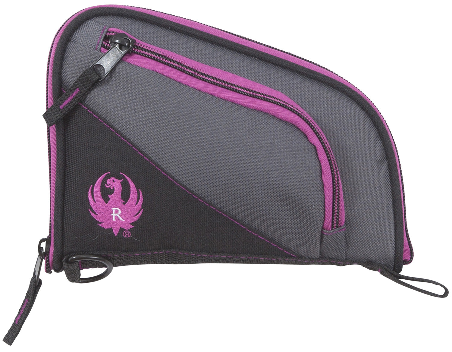 Ruger 27409 8" Women's Handgun Case Lockable Zippers Black with Orchid Accents