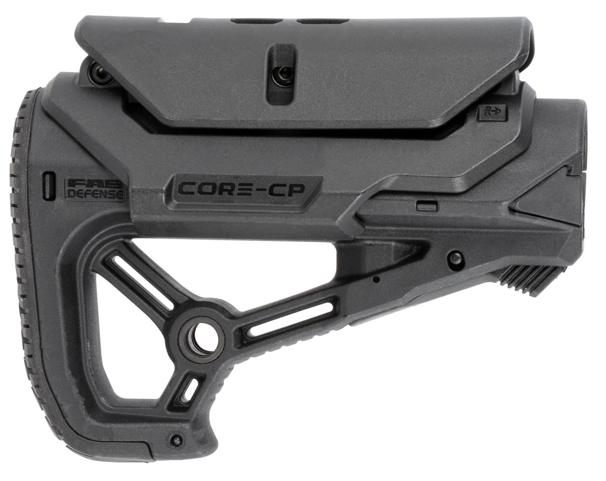 FAB Defense GL-Core S CP CQB Optimized AR-15/M4 Buttstock with Cheek-Rest Black Reinforced Polymer