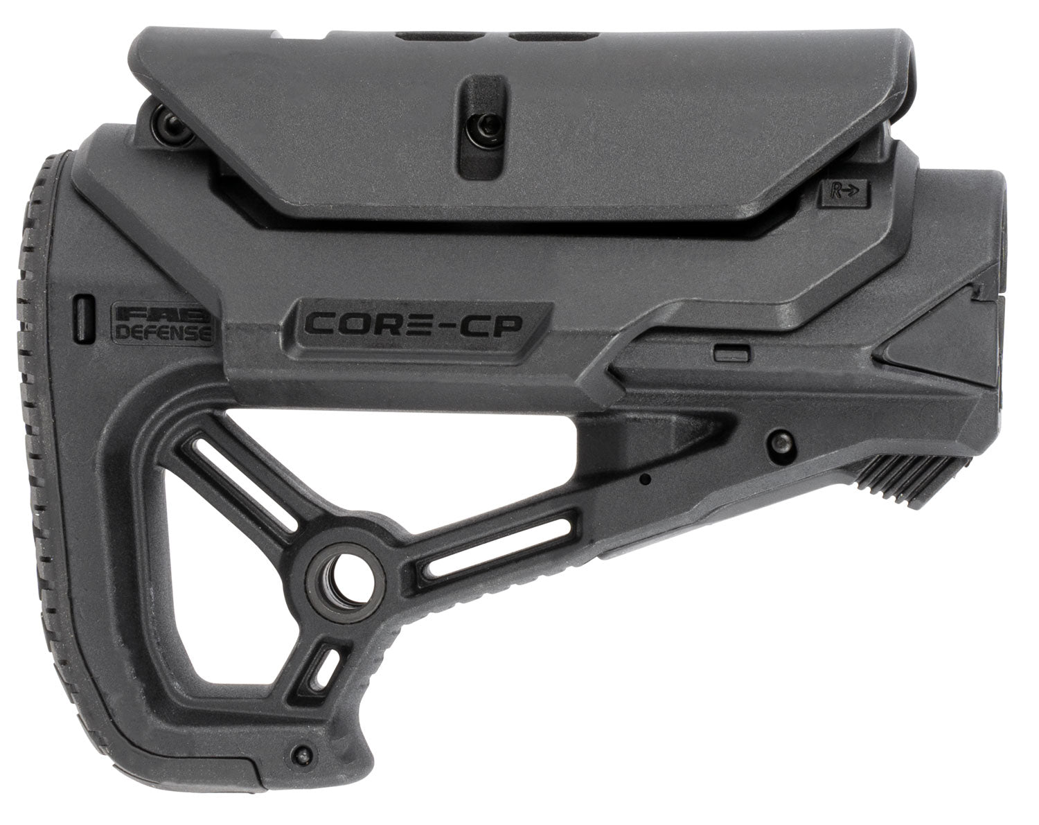 FAB Defense GL-Core S CP CQB Optimized AR-15/M4 Buttstock with Cheek-Rest Black Reinforced Polymer