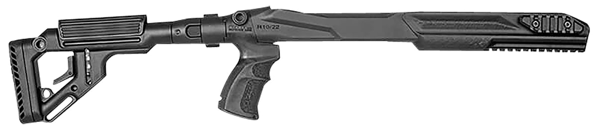 FAB Defense UAS-R Left Side Folding Precision Stock for Ruger 10/22 Adjustable Cheekrest Black Polymer