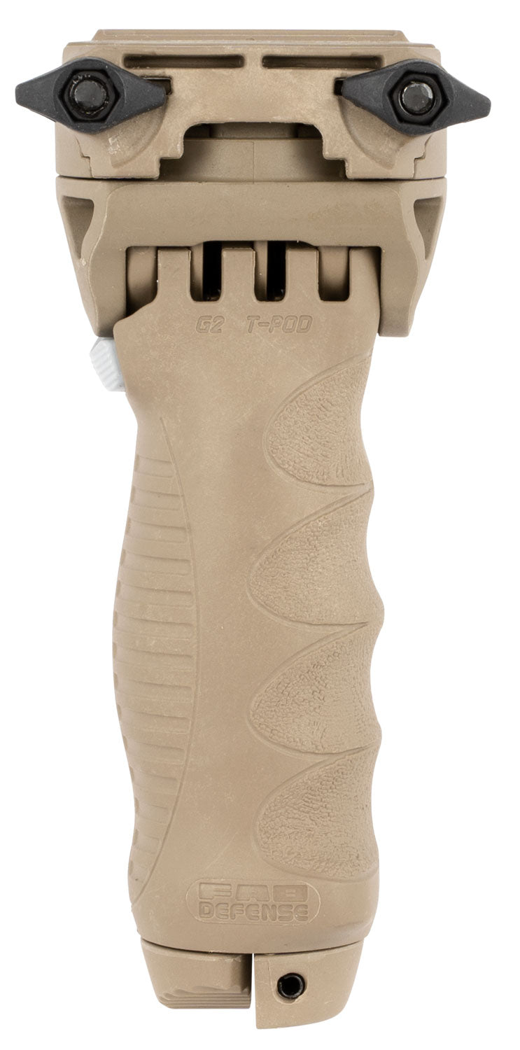 FAB Defense T-Pod G2 Rotating Foregrip Bipod FDE Anodized Aluminum Legs 5 Position Adjustable