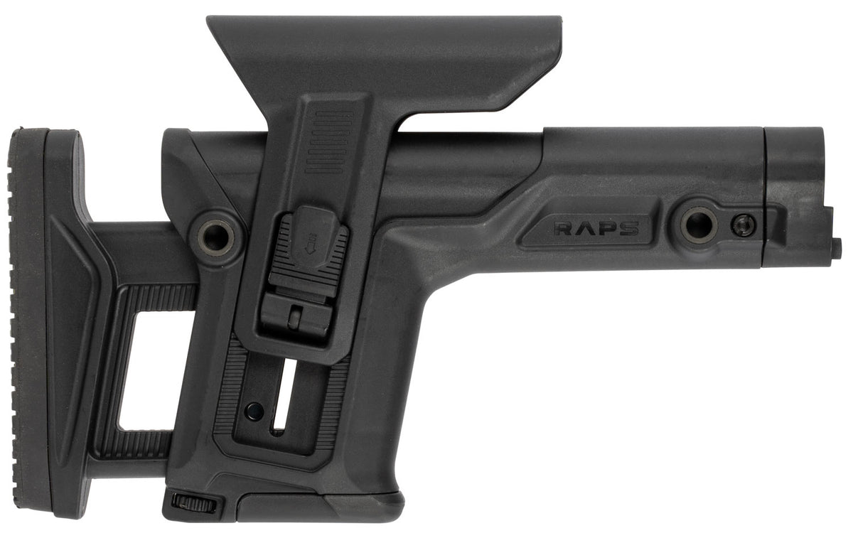 FAB Defense RAPS Precision Stock Integrated Cheekrest Adjustable LOP Ambidextrous Black Polymer