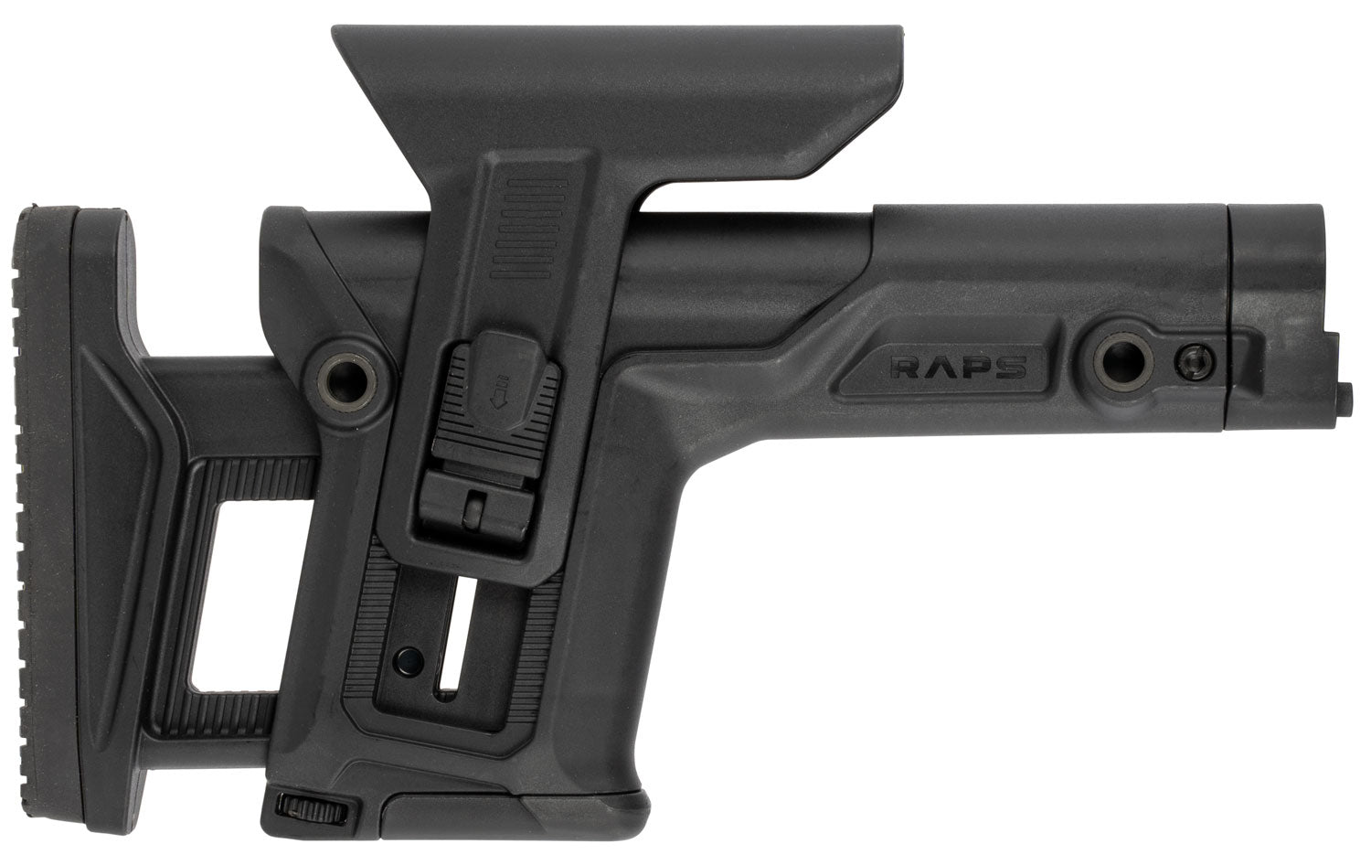 FAB Defense RAPS Precision Stock Integrated Cheekrest Adjustable LOP Ambidextrous Black Polymer