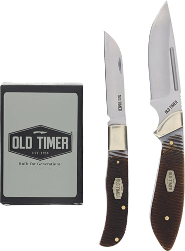 Old Timer Knife and Cards Gift Tin Combo Fixed and Folder