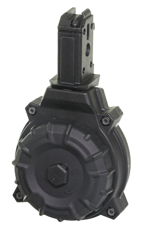 ProMag DRMA22 Standard 50rd 9mm Drum Mag Fits CZ Scorpion Black Polymer