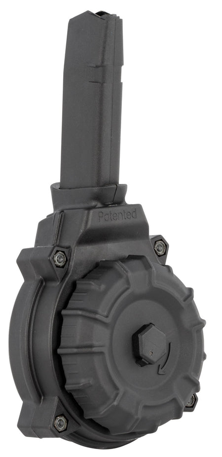 ProMag DRMA20 Glock 43X 48 9mm Luger 50 Round Drum Magazine Black DuPont Zytel