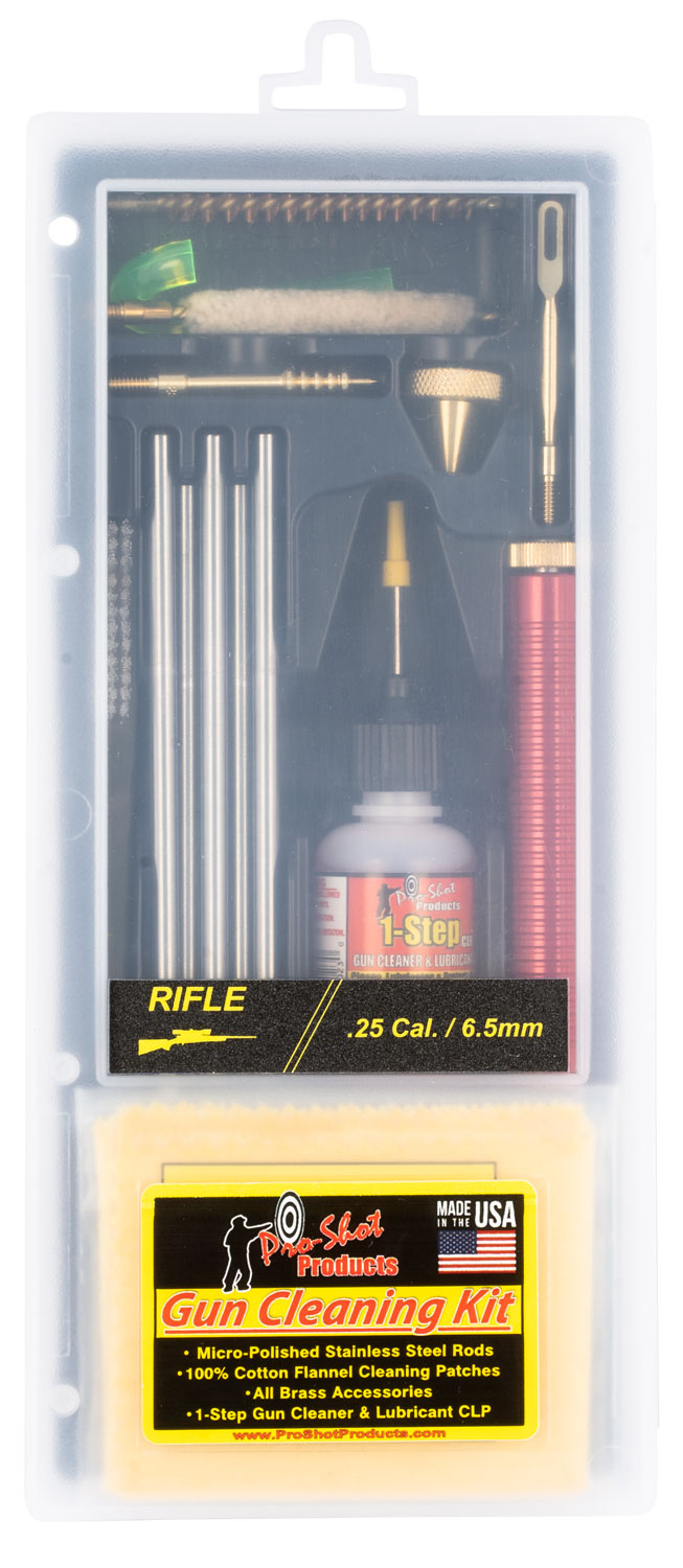 Pro-Shot R2565KIT .25/6.5mm Rifle Classic Box Cleaning Kit with Muzzle Guard