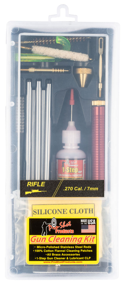 Pro-Shot R2707KIT .270 Cal/7mm Multi-Caliber Rifle Classic Box Cleaning Kit