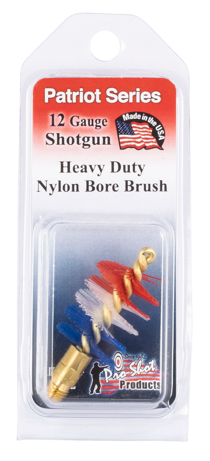 Pro-Shot PS12 12 Gauge Shotgun Patriot Bore Brush #5/16-27 Thread Red White Blue Nylon Bristles