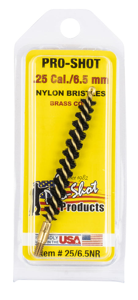 Pro-Shot 2565NR Bore Brush .25 Cal 6.5mm Rifle #8-32 Thread Nylon Bristles