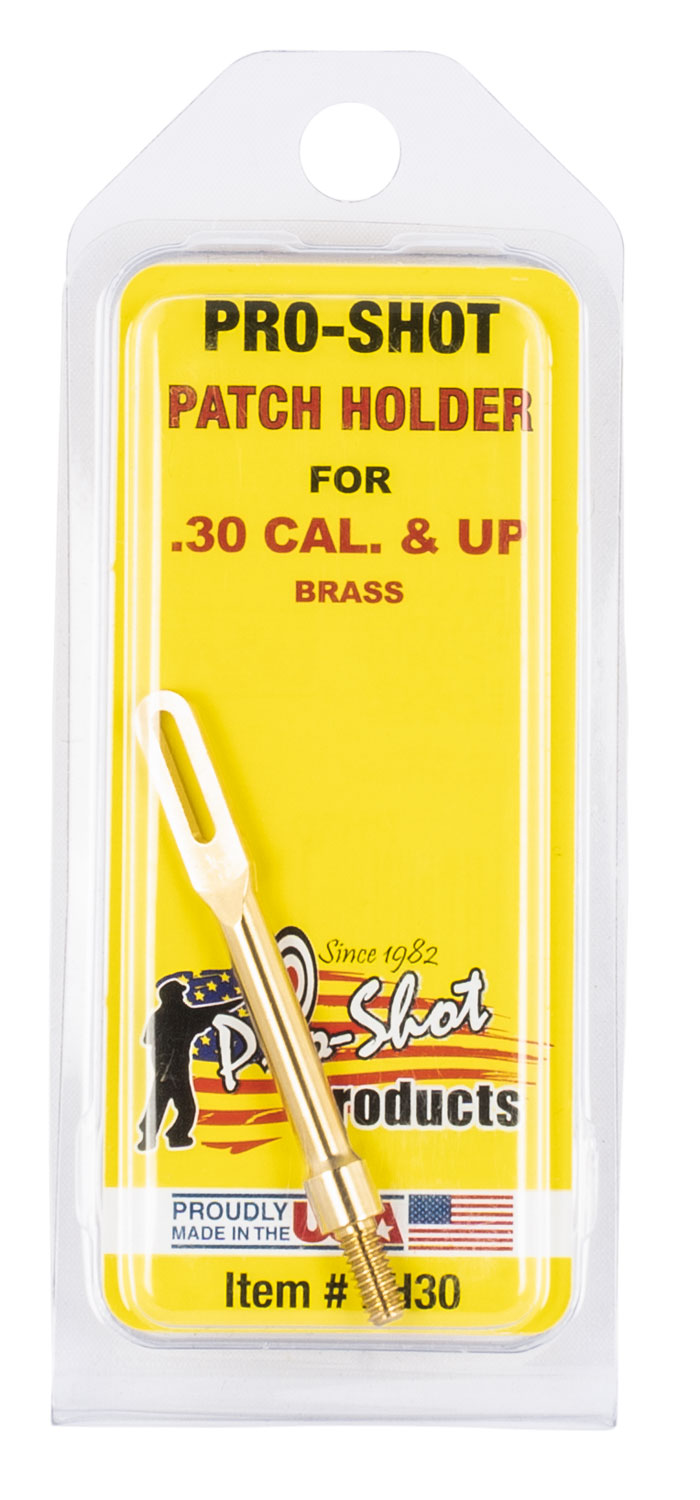 Pro-Shot Brass Patch Holder PH30 .30 Cal thru .50 Cal Firearms #8-32 Thread