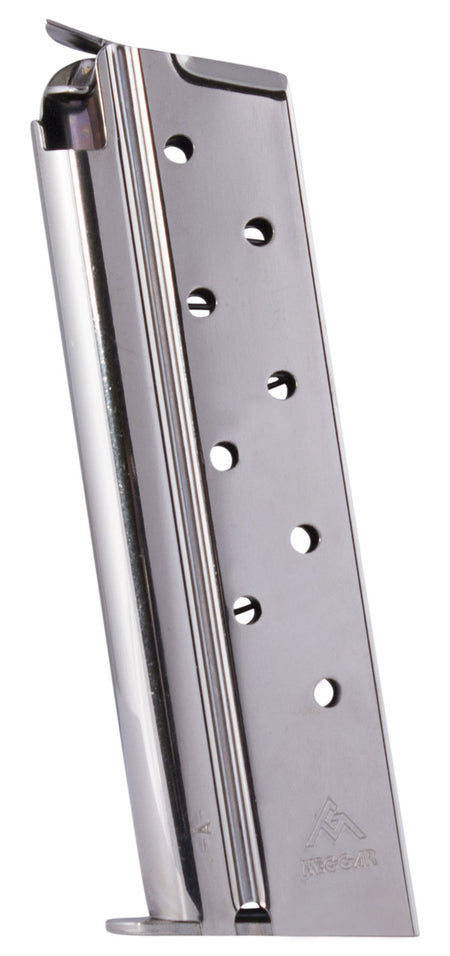 Mec-Gar Standard 38 Super 9-Round Detachable Nickel Mag for 1911 Govt