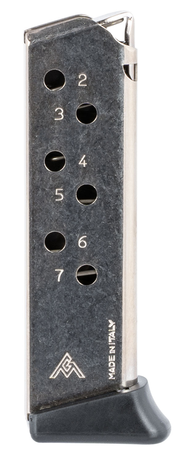 Mec-Gar Standard 380 ACP 7-Round Nickel Mag with Finger Rest for Walther PPK/S
