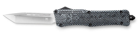 CobraTec CTK-1 Large OTF 3.75" Tanto D2 Steel Plain Blade Carbon Fiber Handle Includes Glass Breaker & Pocket Clip